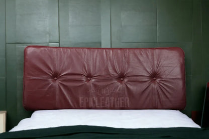 Customized Genuine Leather Headboard with insert, Headboard Cushion, Queen Size Headboard, Wall Hang Cushion, Hanging Leather Headboard