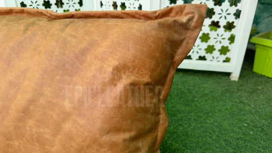 Leather Lumbar Pillow Cover Leather Decorative Throw Pillow Rectangular Sofa Couch Cushion Covers outdoor cushion farmhouse leather cushion.